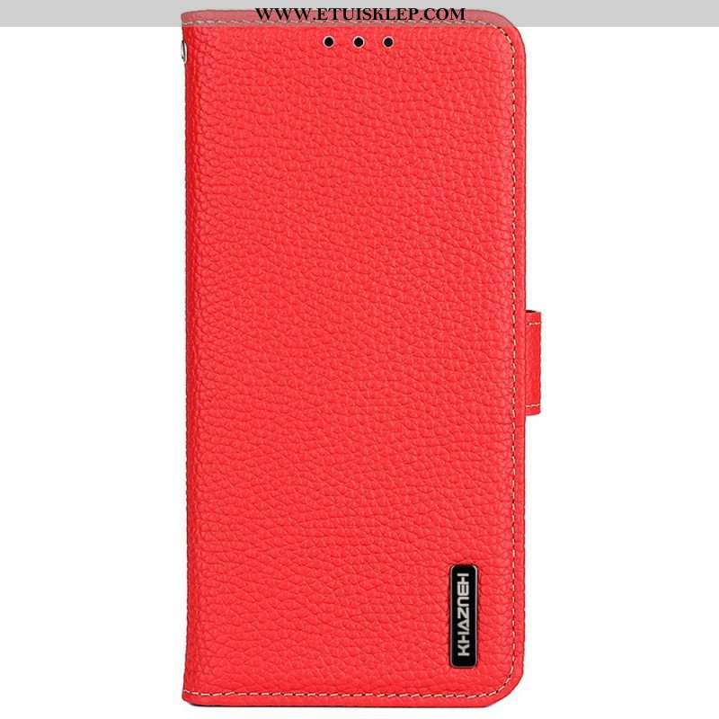 Etui Folio do Xiaomi Redmi Note 11 / 11S Khazneh Skóra Liczi